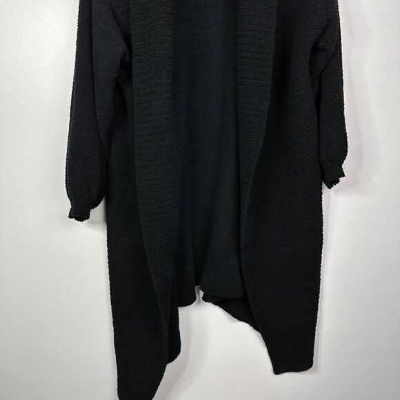 Twosisters The Label Apollo Open Front Long Cardigan Sherpa Teddy Knit Black S/M - Picture 8 of 10